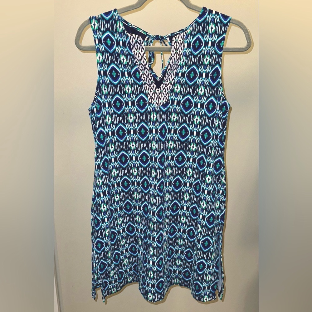 Tommy Bahama Island Cays Pointelle Split-Neck Beach Romper